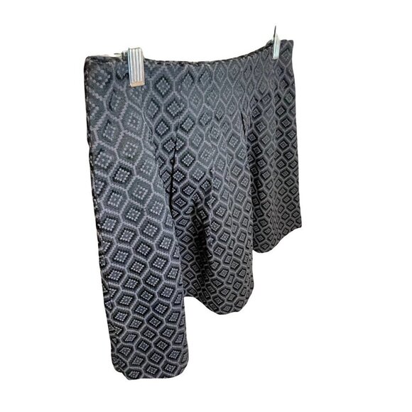 Mini Pleated Banana Republic Black Purple Brocade Satin Thread Mini Skirt Sz 4 - Picture 4 of 10